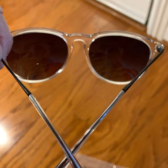 NVEA Polarized Retro Round Trendy Mirrored Sunglasses with case/cleaning cloth - Picture 7 of 9